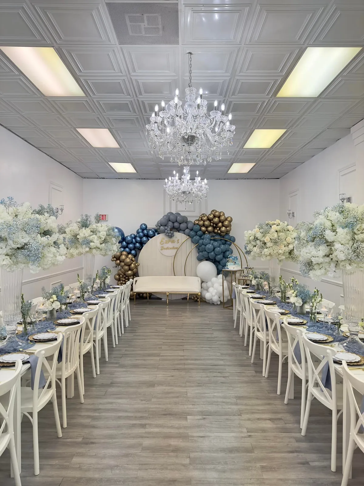 Blue & Silver Baby Shower at Blanco Event Center Columbus Ohio